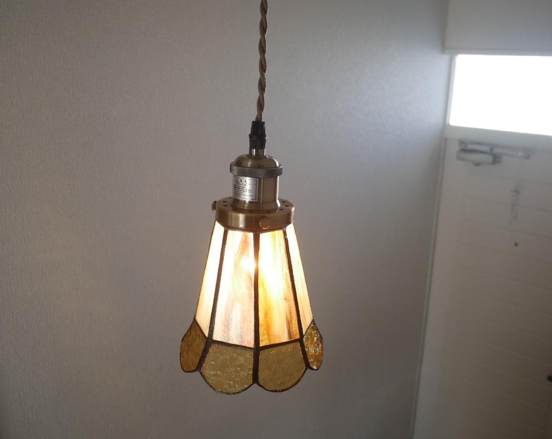 ✴︎:.。.フレアのアンティーク風8面ペンダントライト　*ステンドグラス*