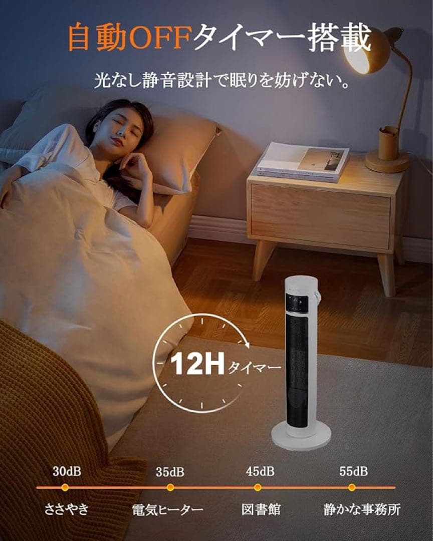 セラミックファンヒーター 暖房　省エネ 速暖 タイマー 温度調整 お風呂場に