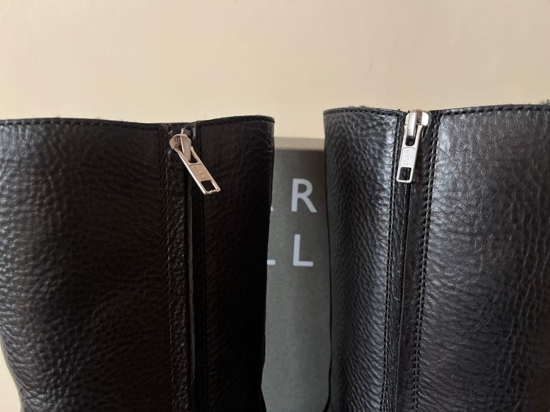 新品未使用 2024完売 マーガレットハウエル レザージップアップブーツ 20万