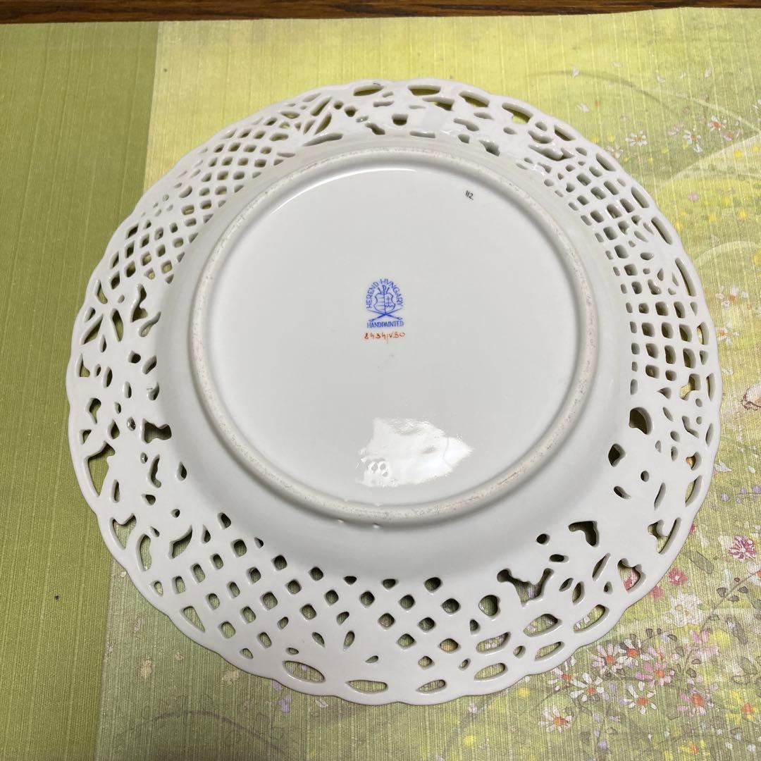 ヘレンド　ヴィクトリアブーケ　透かしプレート