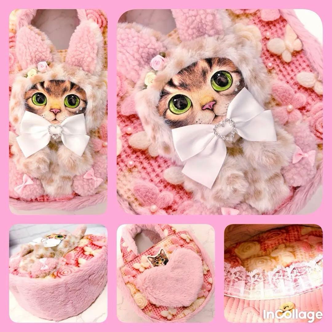 黒*こ様 コヤンイサムチョン♡着ぐるみ♡サンダーちゃん♡ファー♡ラウンドトートバ