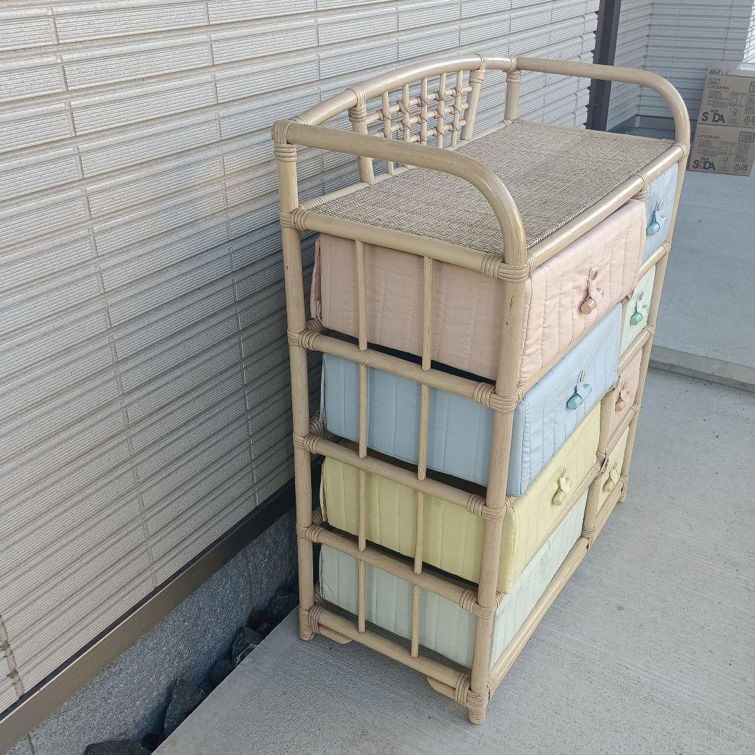 ラタン　藤　カラーボックス　収納　ランドリー　チェスト　ラック