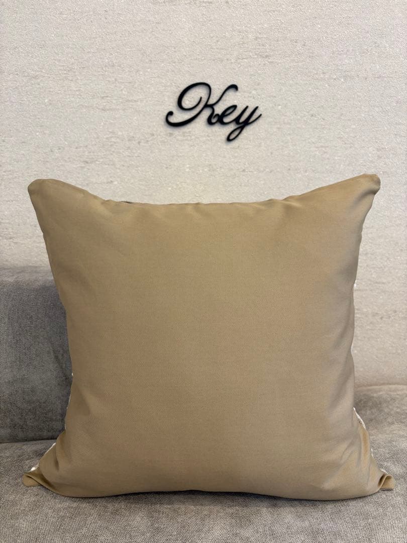 ミナペルホネン　ハンドメイドクッションカバー★タンバリン ベージュxホワイト