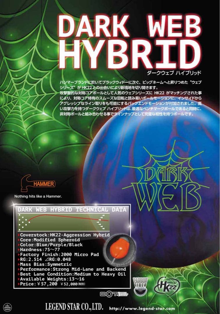 ★15ポンド新品★HK22搭載★ダークウェブハイブリッド★ハンマー★