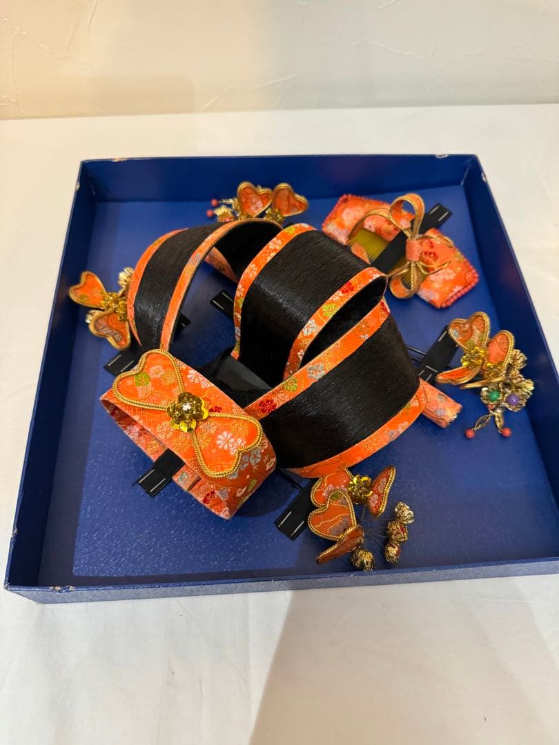 ダイゴロ　花嫁かつら・かんざし4点セット　専用ケース付き