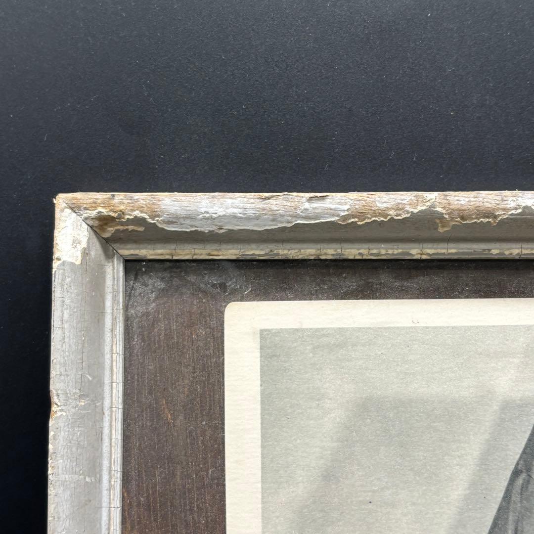 【明治天皇】黄櫨染御袍・立纓御冠・時代御写真・美術骨董・気韻生動古風な額装額縁入