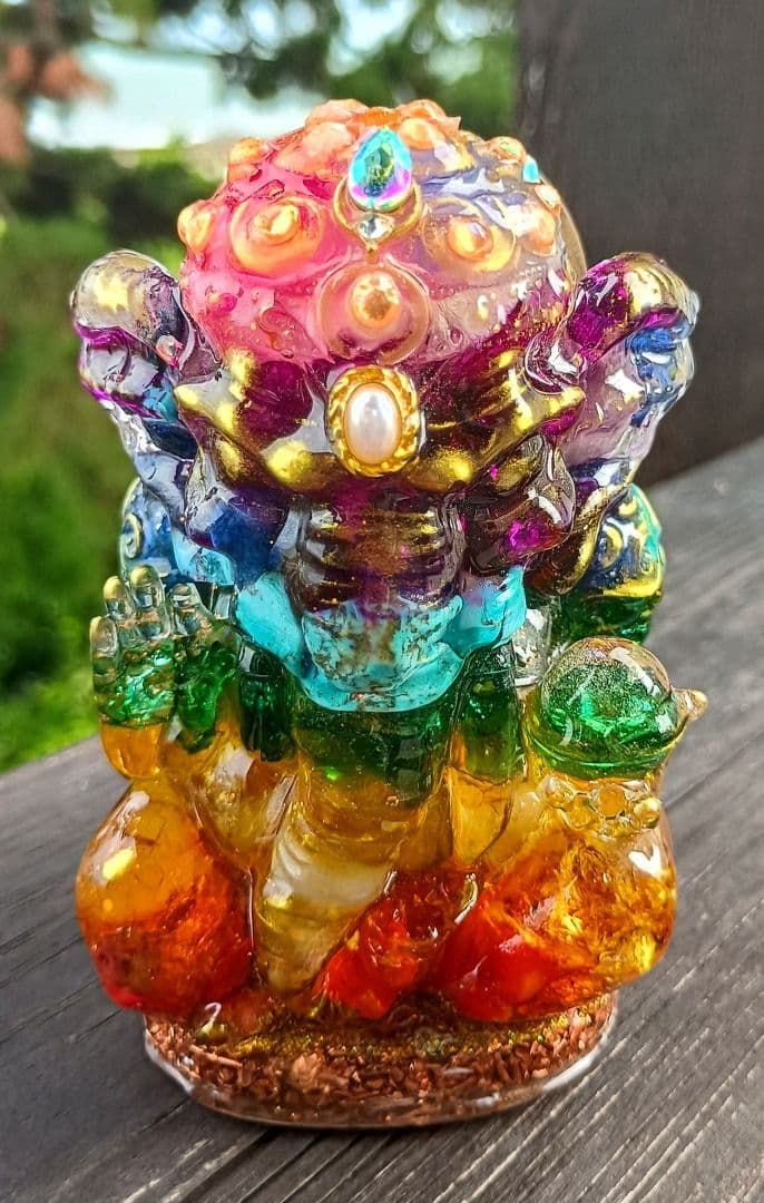 CHAKRA✧COLOR✧ガネーシャ神✧オルゴナイト