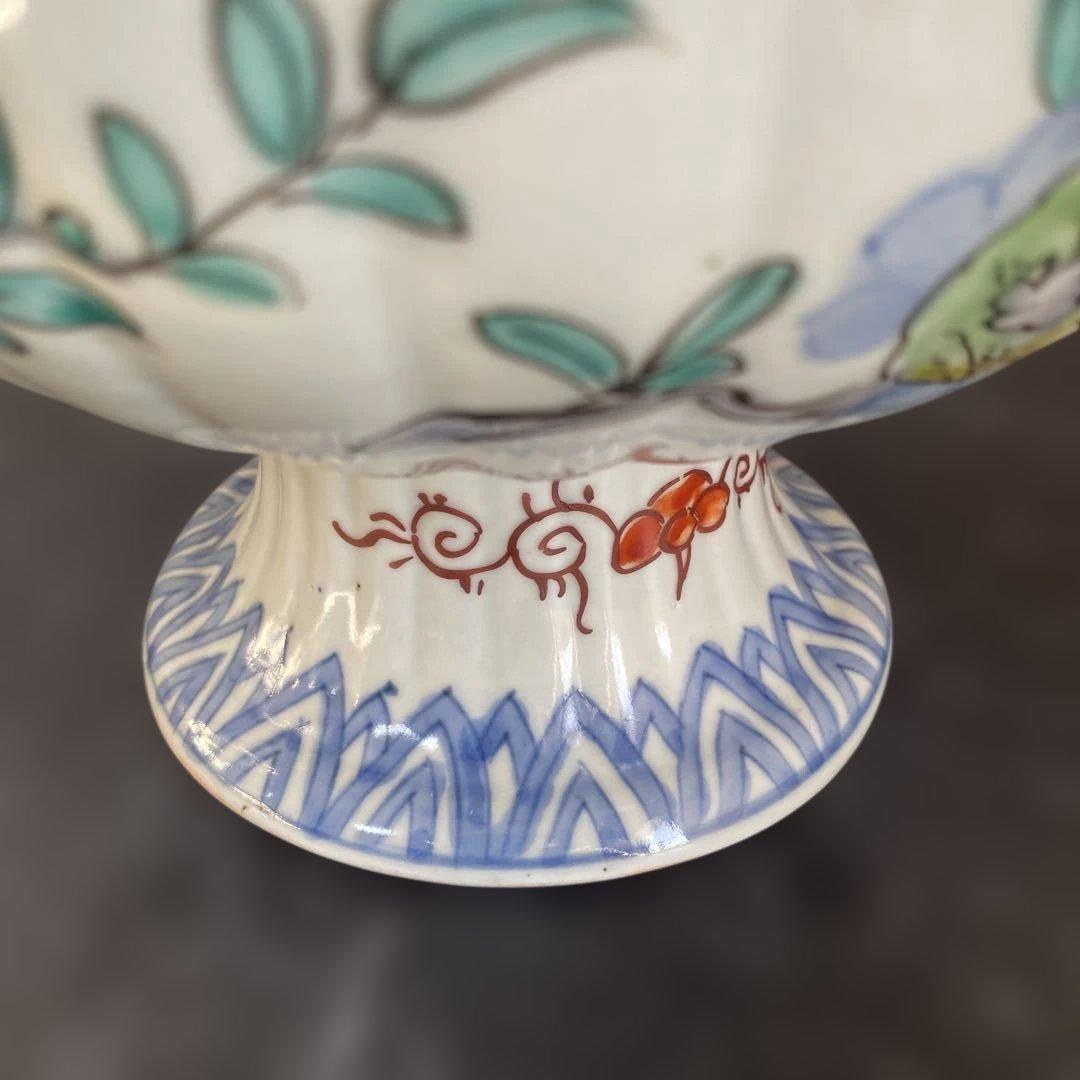 カケヒビなし古伊万里　杯洗　盃洗　色絵杯洗　陶芸　年代物