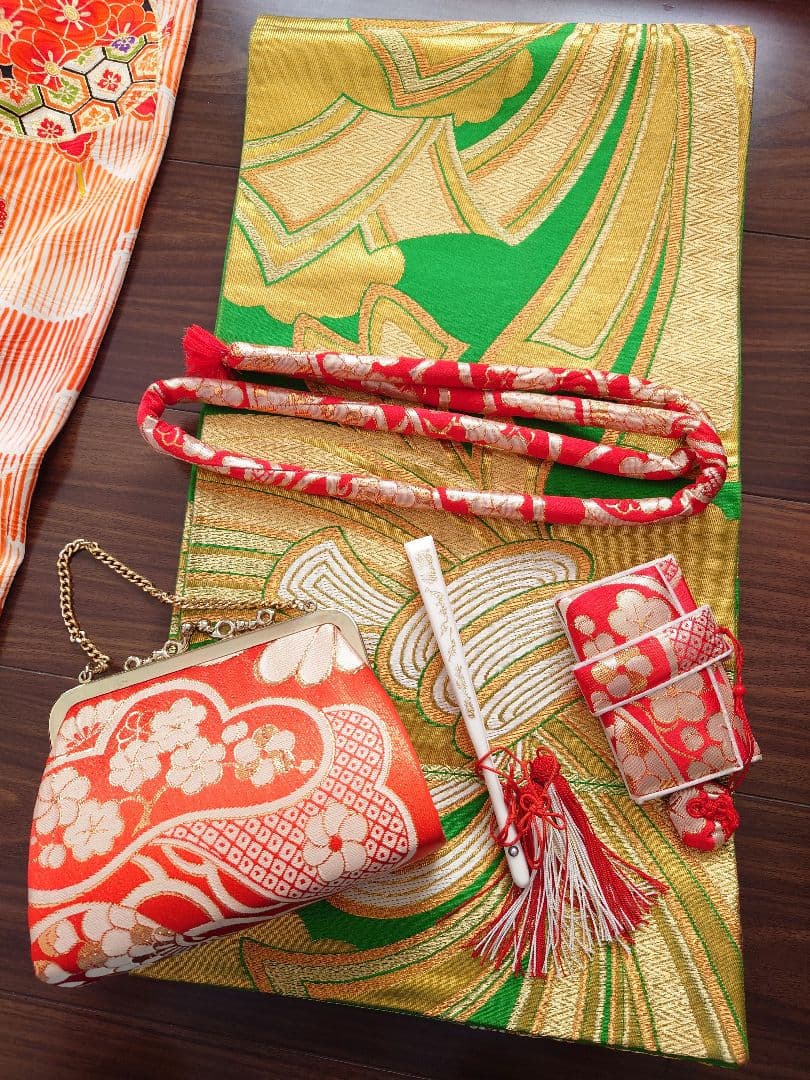 七五三　着物　筥迫セット　7歳　女の子　作り帯