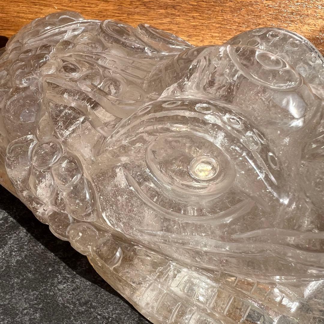 ✨富を招く至高の霊獣✨レインボー ライトニング水晶 三脚蟾蜍 金蟾 天然石 財運