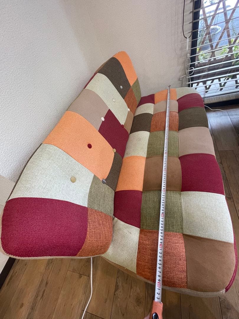 パッチワークデザイン ソファ 約120cm