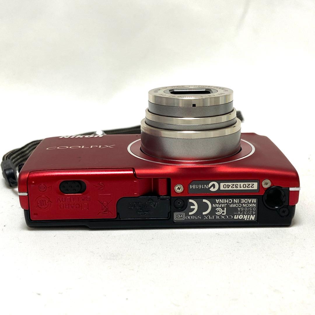 Nikon COOLPIX S5100 レッド ニコン コンデジ デジカメ