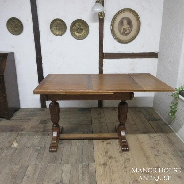 イギリス アンティーク 家具 ドローリーフテーブル ダイニング 英国 6239d