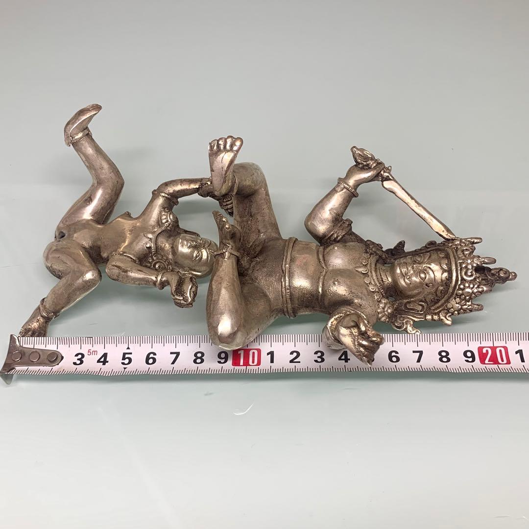 縁起物　仏壇　天王金剛仏と女灵仏 交歡 法王金剛劍持つ　金剛杵持つ　レア時代物