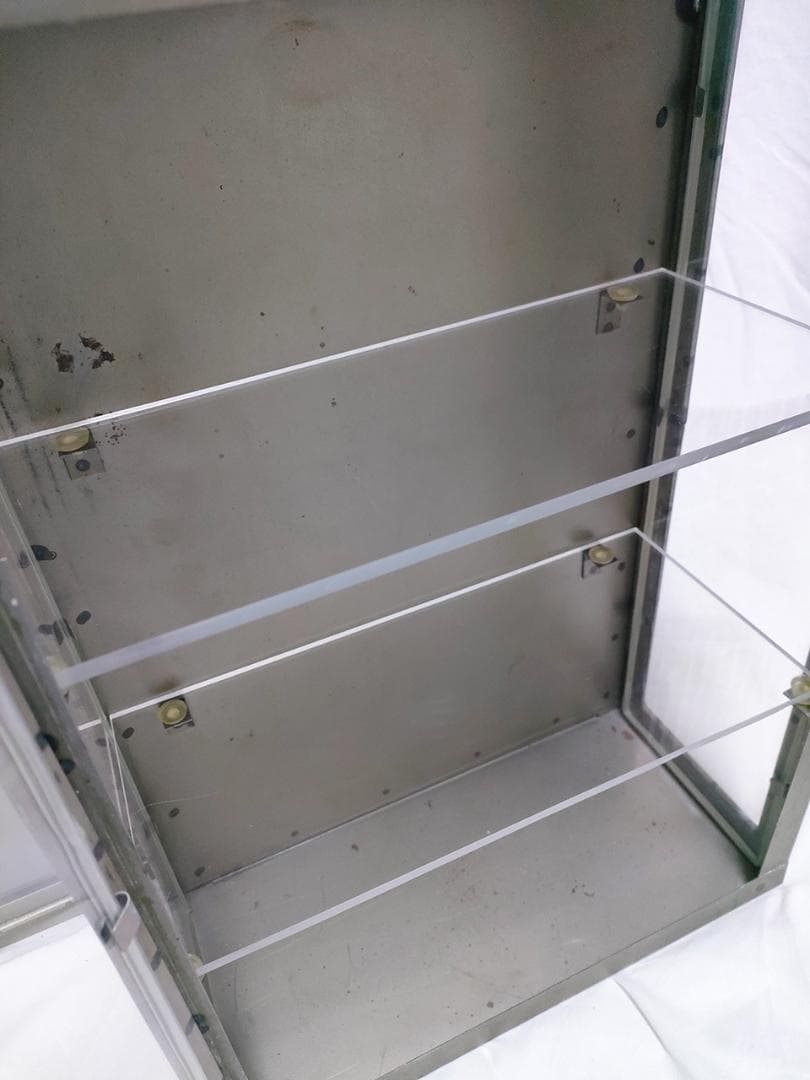 スチールショーケース 2セット　ディスプレイ　棚　ヴィンテージ　アンティーク