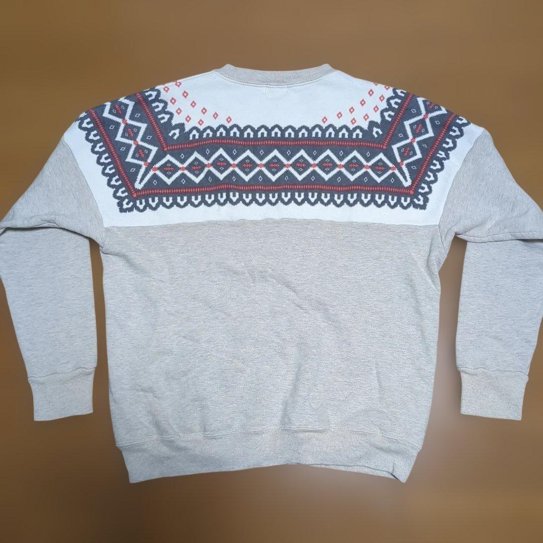 ウエアハウス Warehouse グレー 雪柄スウェット サイズ40