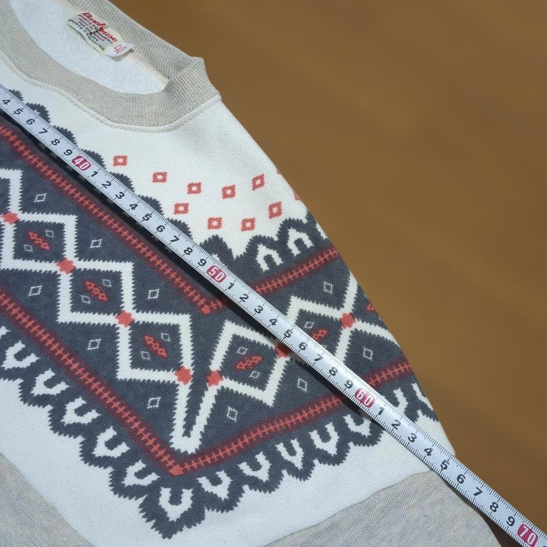 ウエアハウス Warehouse グレー 雪柄スウェット サイズ40