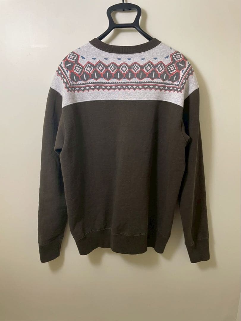 美品　DELUXEWARE ハーフジップスウェット　雪柄　XL