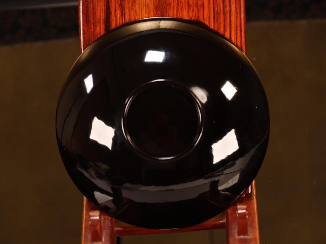 BK407a　時代輪島塗　宝船図金蒔絵　波千鳥　吸物椀　一客　木製　茶道具 菓子