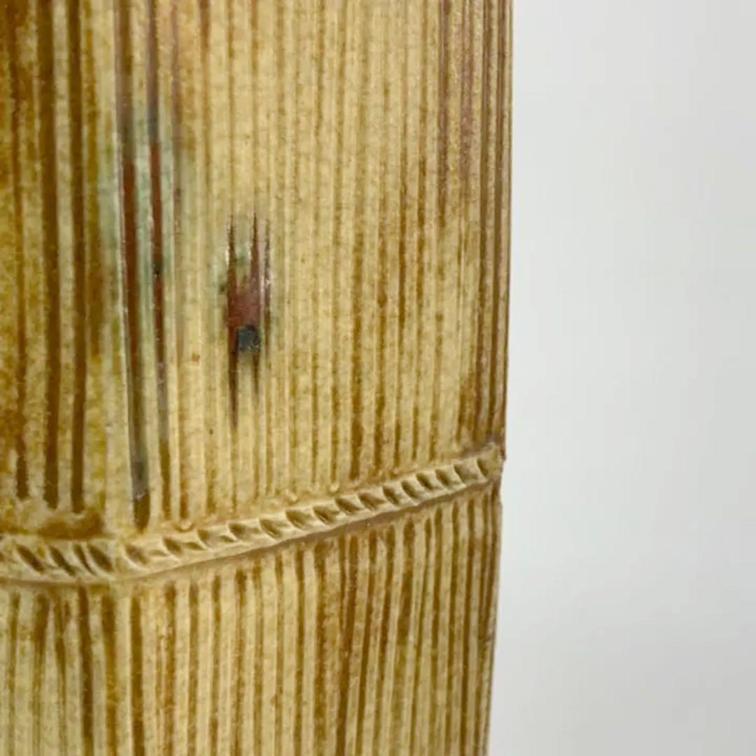 【花入12】黄瀬戸　六角槌形　高さ31㎝