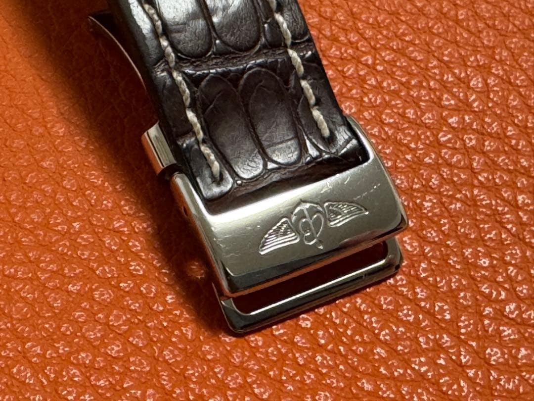 ブライトリング BREITLING 22-20 純正Dバックルクロコレザーベルト