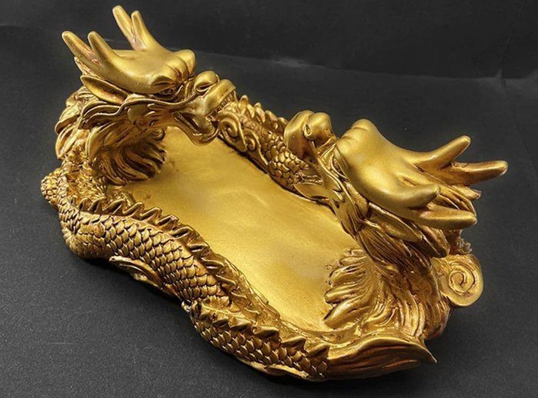 SALE☆【風水・開運】☆大人気商品☆双龍 特大 パワーストーン入れ 浄化 皿