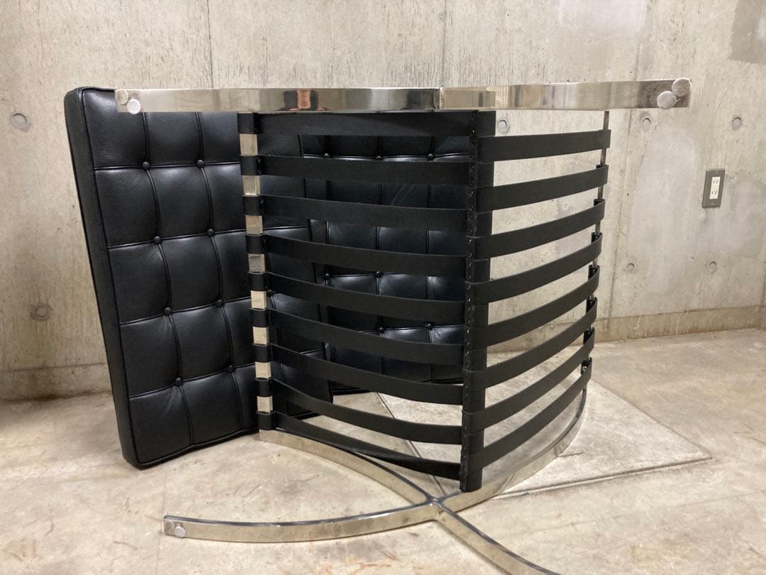 定価140万! 名作 良品 正規Knoll 黒 バルセロナ チェア　オットマン