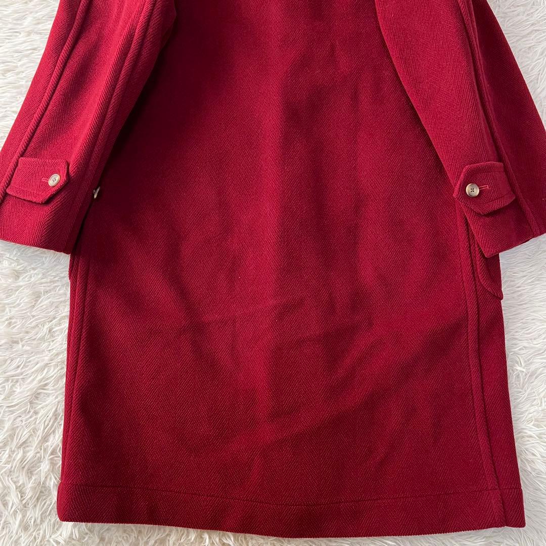 【美品】オールドイングランド　英国製　ヘリンボーン　ウール　ロングダッフルコート