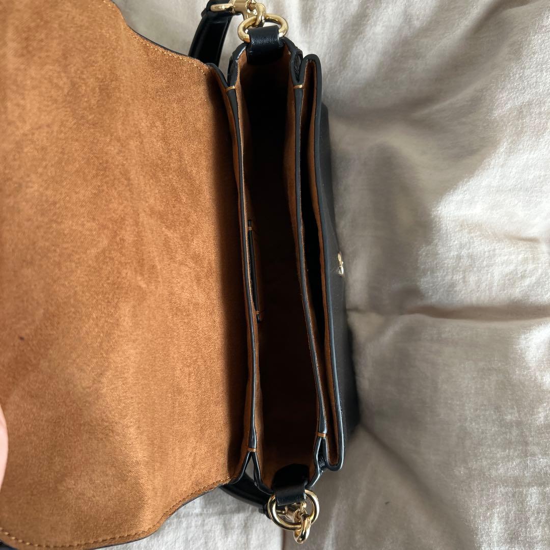 coach ショルダーバック 黒 アウトレット品 袋あり 美品