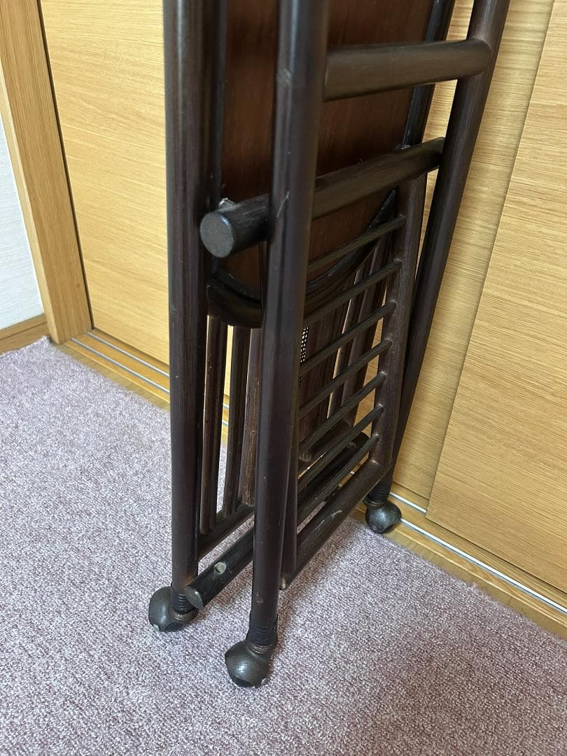 レトロ　ヴィンテージ　モダン　ラタン　姿見　全身鏡　スタンドミラー