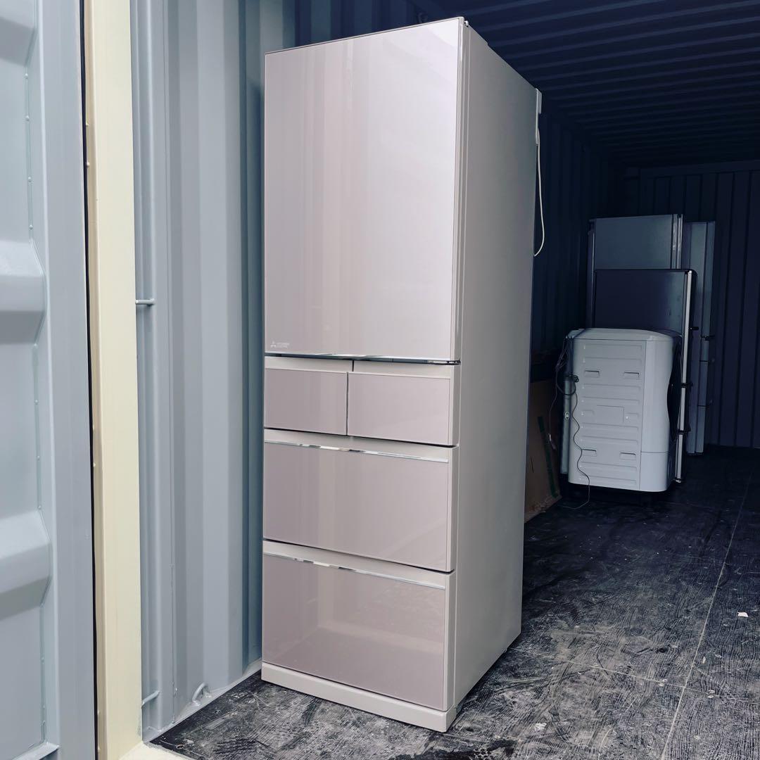 79取付無料！三菱ワイドチルドルーム搭載高性能ラベンダーピンク5ドア冷蔵庫！