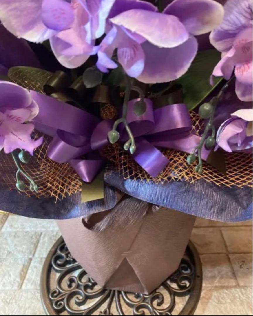 光触媒　人工観葉植物　ウォールグリーン　フェイクグリーン　胡蝶蘭8056