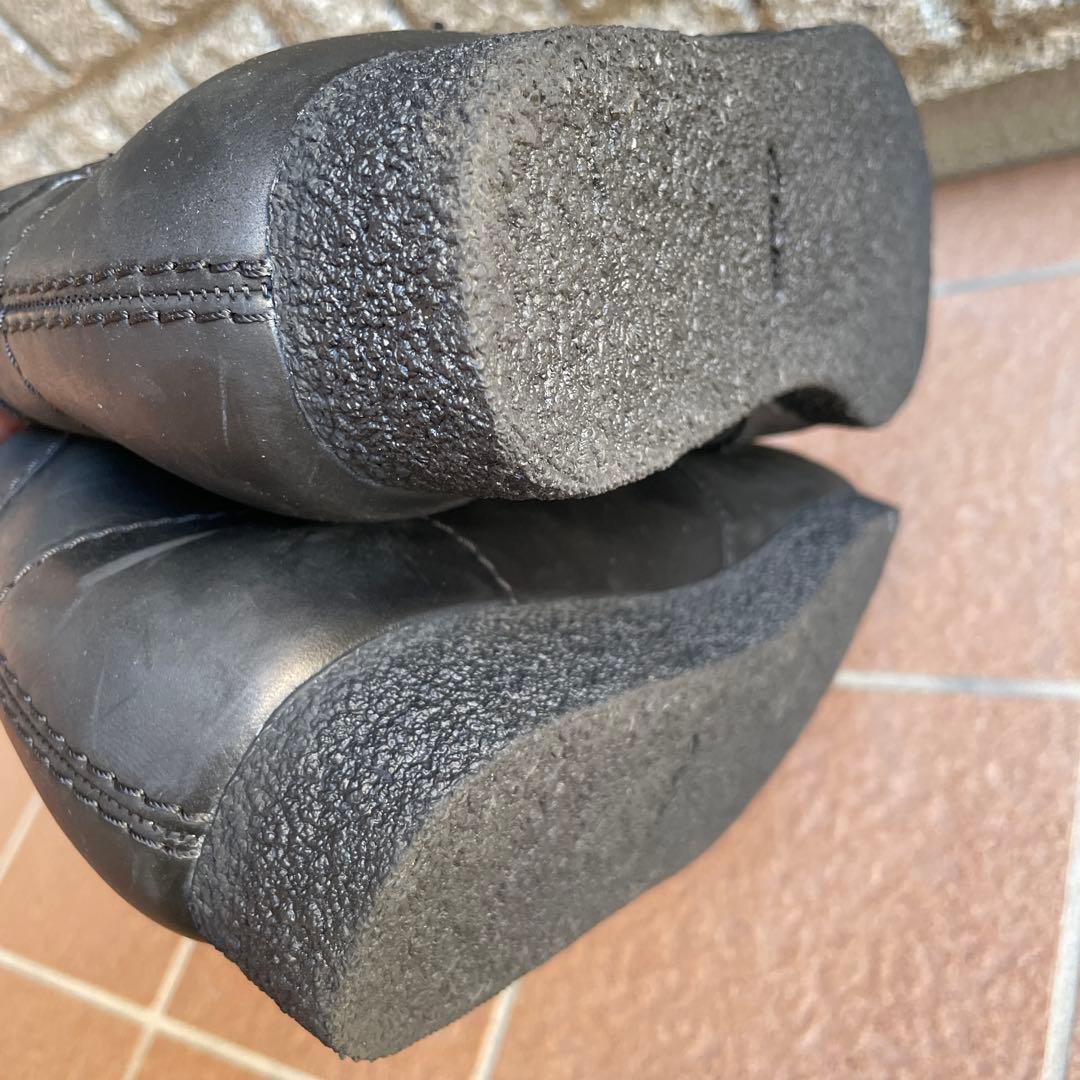 クラークス　ワラビー　モカシン　ブラックレザー