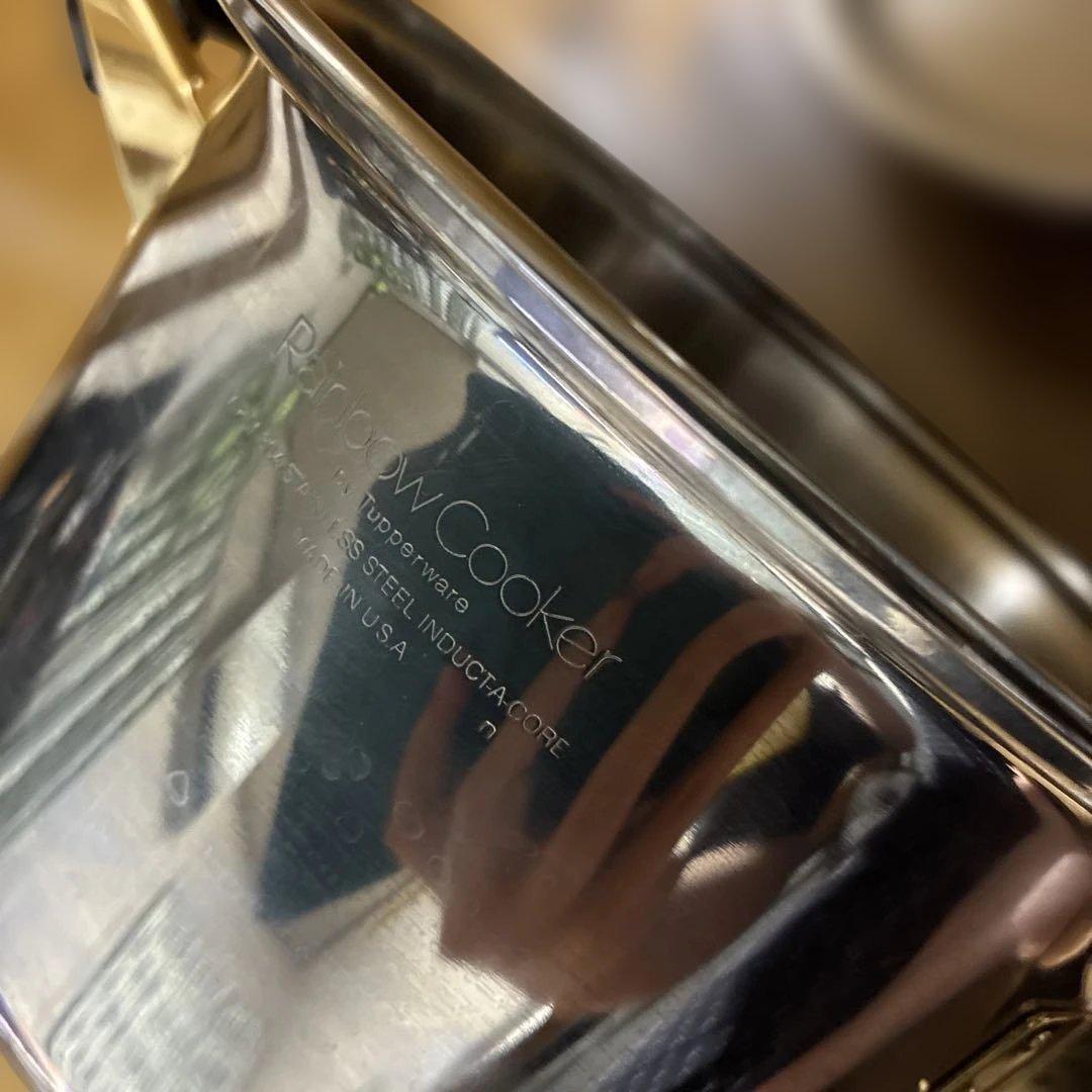 （490）タッパウェアレインボークッカー&スチーマー　美品　内径19センチ