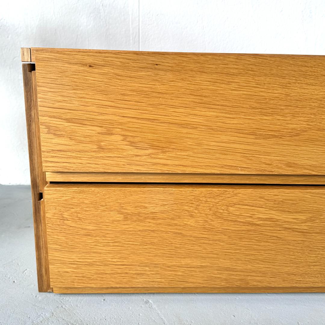 無印良品　ユニットシェルフ用　ボックス・引出し・2段・オーク材