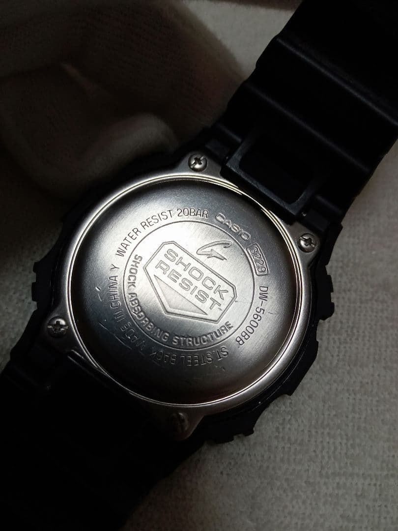 G-SHOCK　DW-5600BB　ブラック　9Hガラスフィルム装備　美品