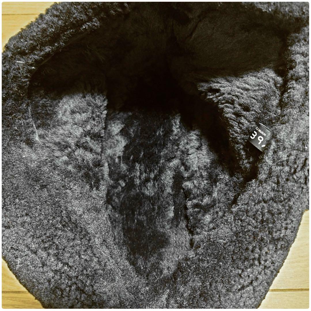 【本日最終超特価】 CYBERDYNE ラムスキンムートンアビエーターキャップ