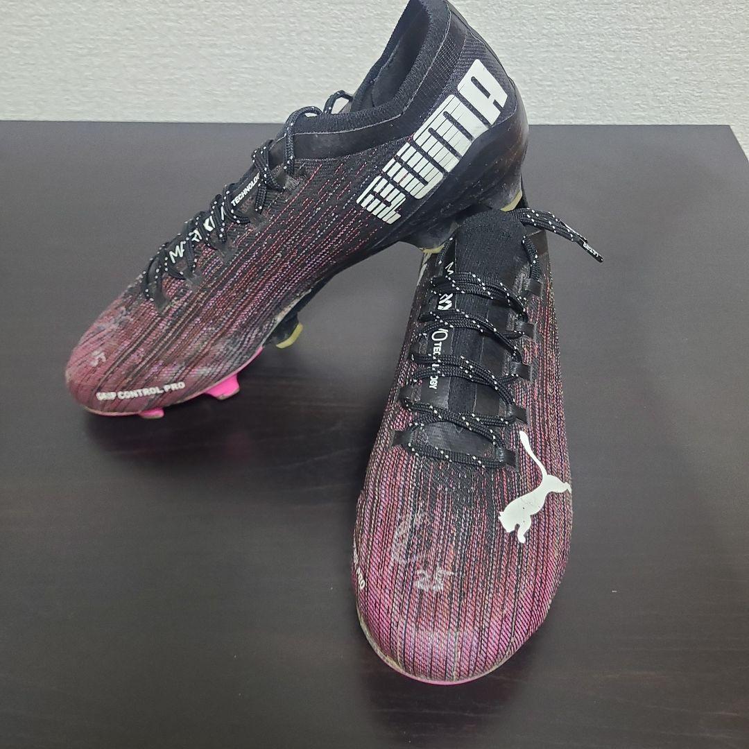 ベガルタ仙台　真瀬拓海選手　サイン入り実使用スパイク　プーマ　水戸ホーリーホック