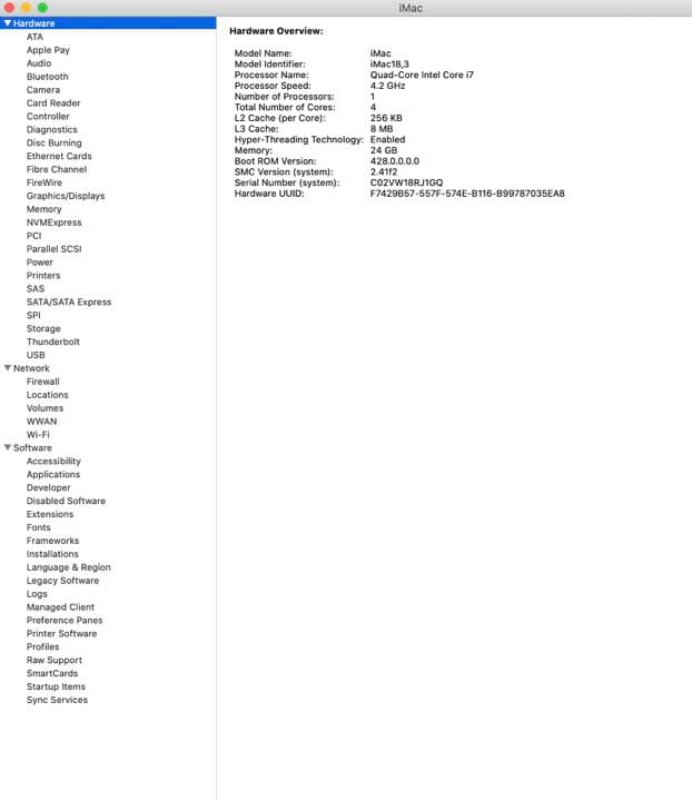 Imac 27” i7 4.2Ghz, 24GB DDR, 512SSD