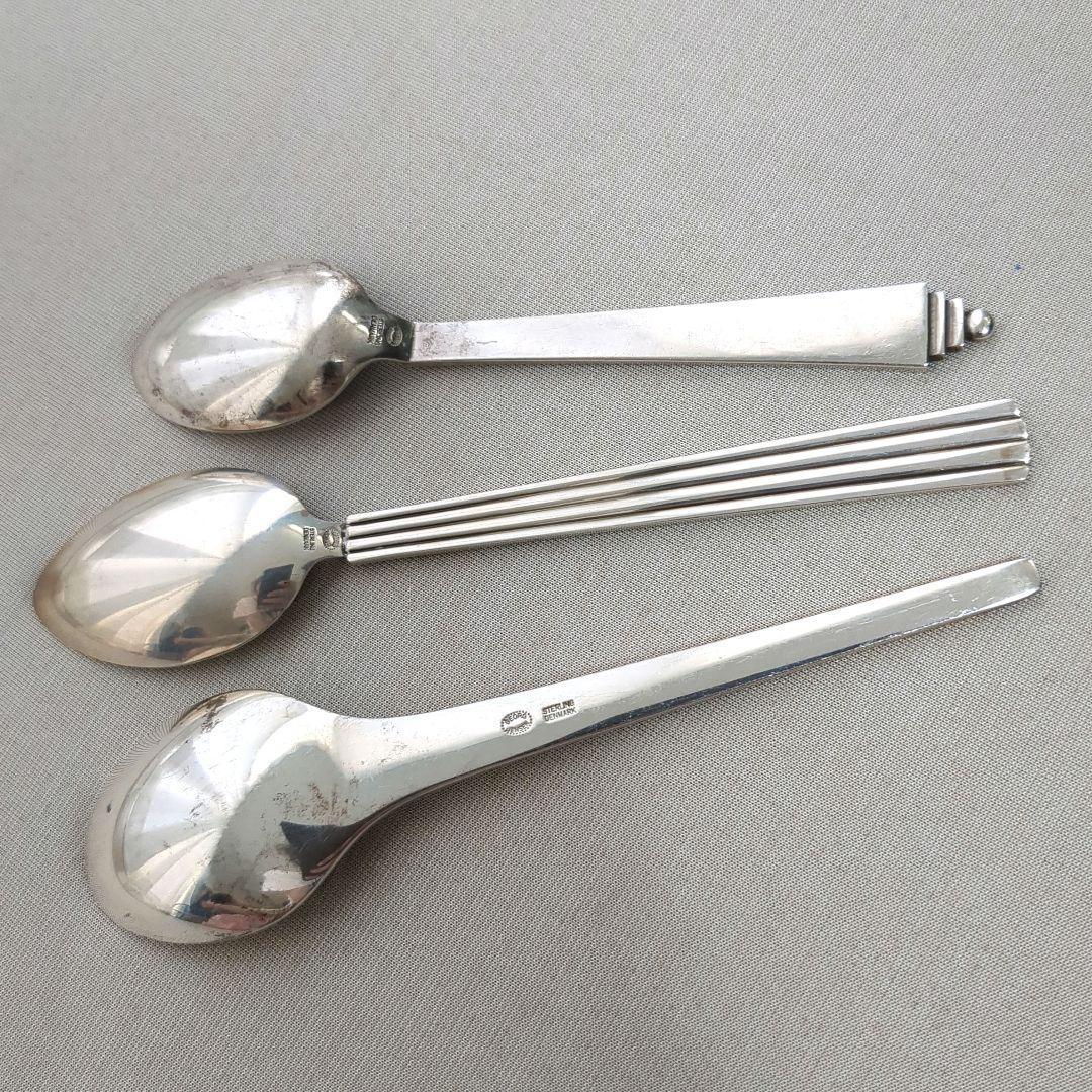 E  ジョージジェンセン スプーン 3本セット カラトリー