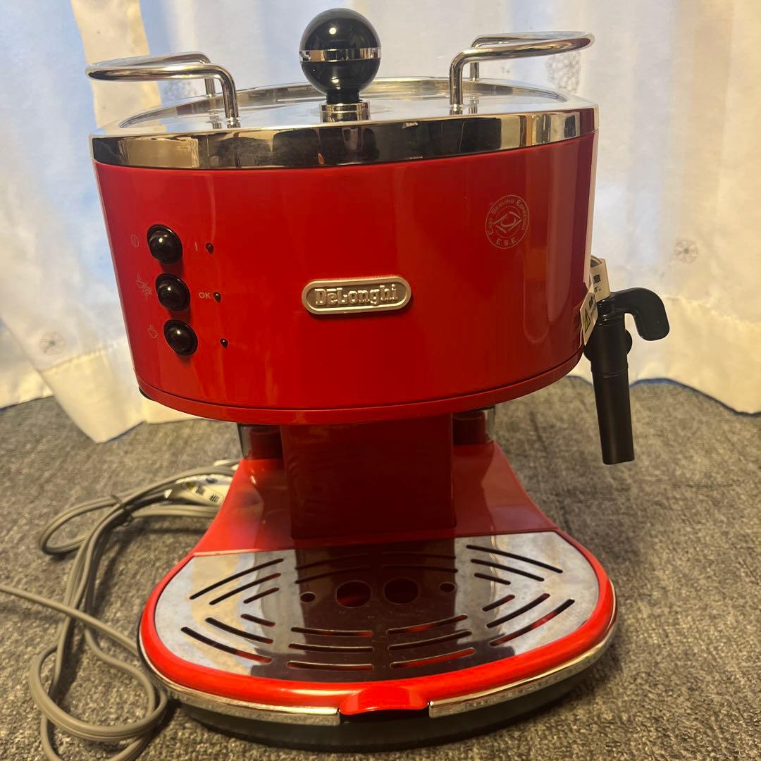 直営店購入　デロンギ　アイコナ　エスプレッソ　カプチーノメーカー　赤