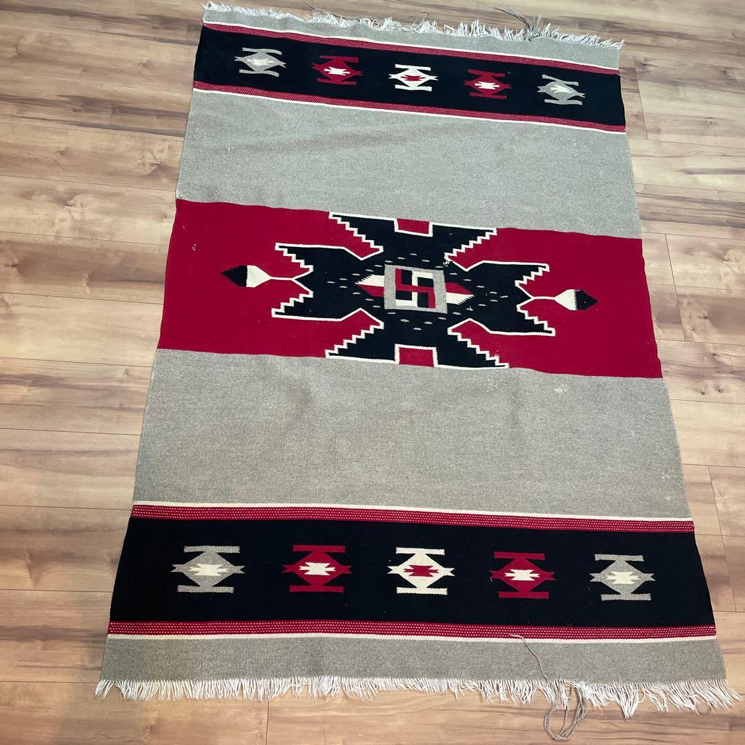 スワスティカ　ナバホ　卍　20S 30Sネイティブアメリカンデザイン ラグ