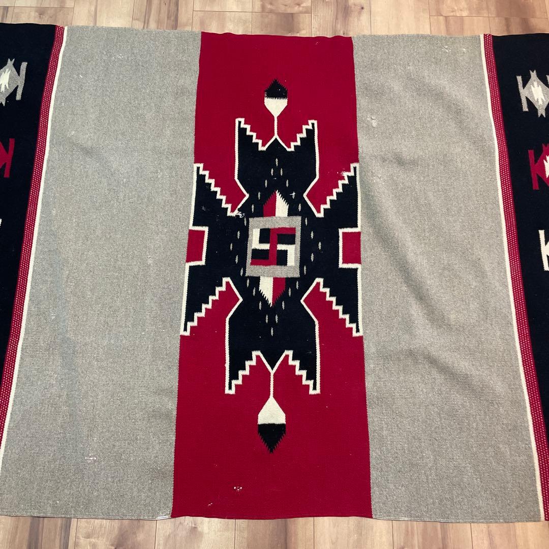 スワスティカ　ナバホ　卍　20S 30Sネイティブアメリカンデザイン ラグ