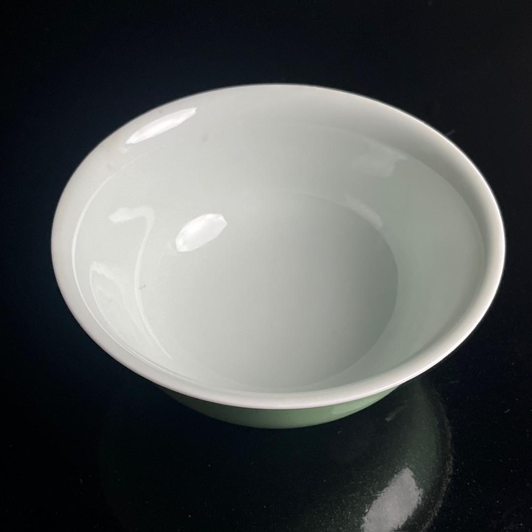 唐物 松緑釉碗 大清康煕年製 款 中国美術 古玩 SN38