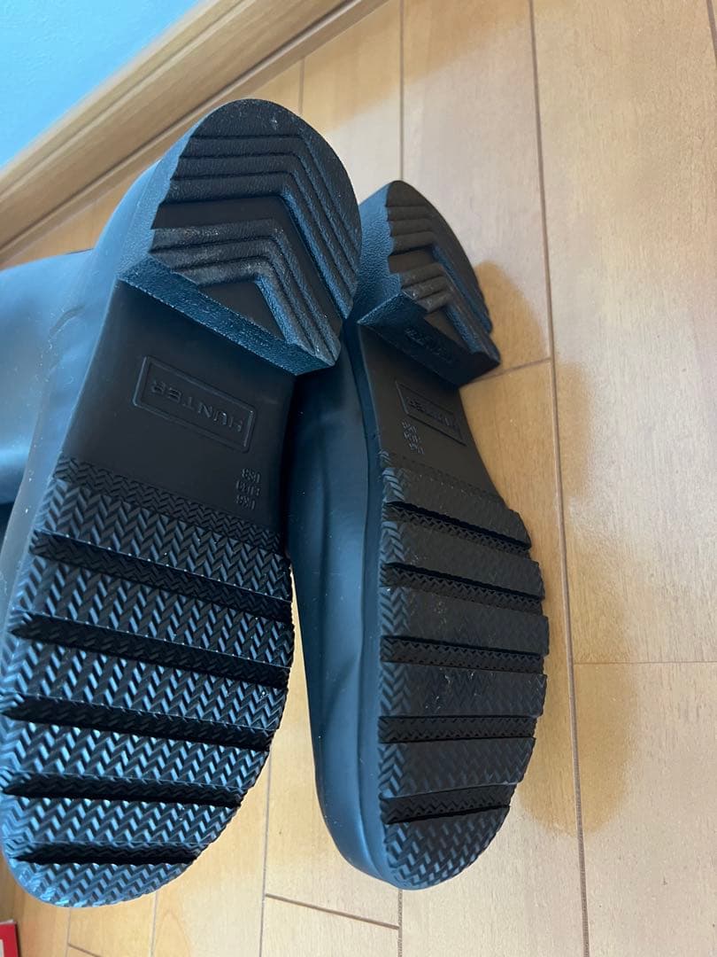 美品【25.0】 HUNTER ハンター ブラック 長靴・レインブーツ