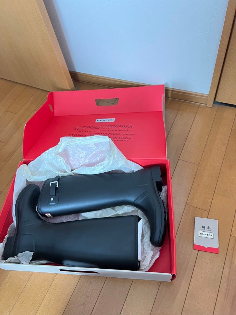 美品【25.0】 HUNTER ハンター ブラック 長靴・レインブーツ