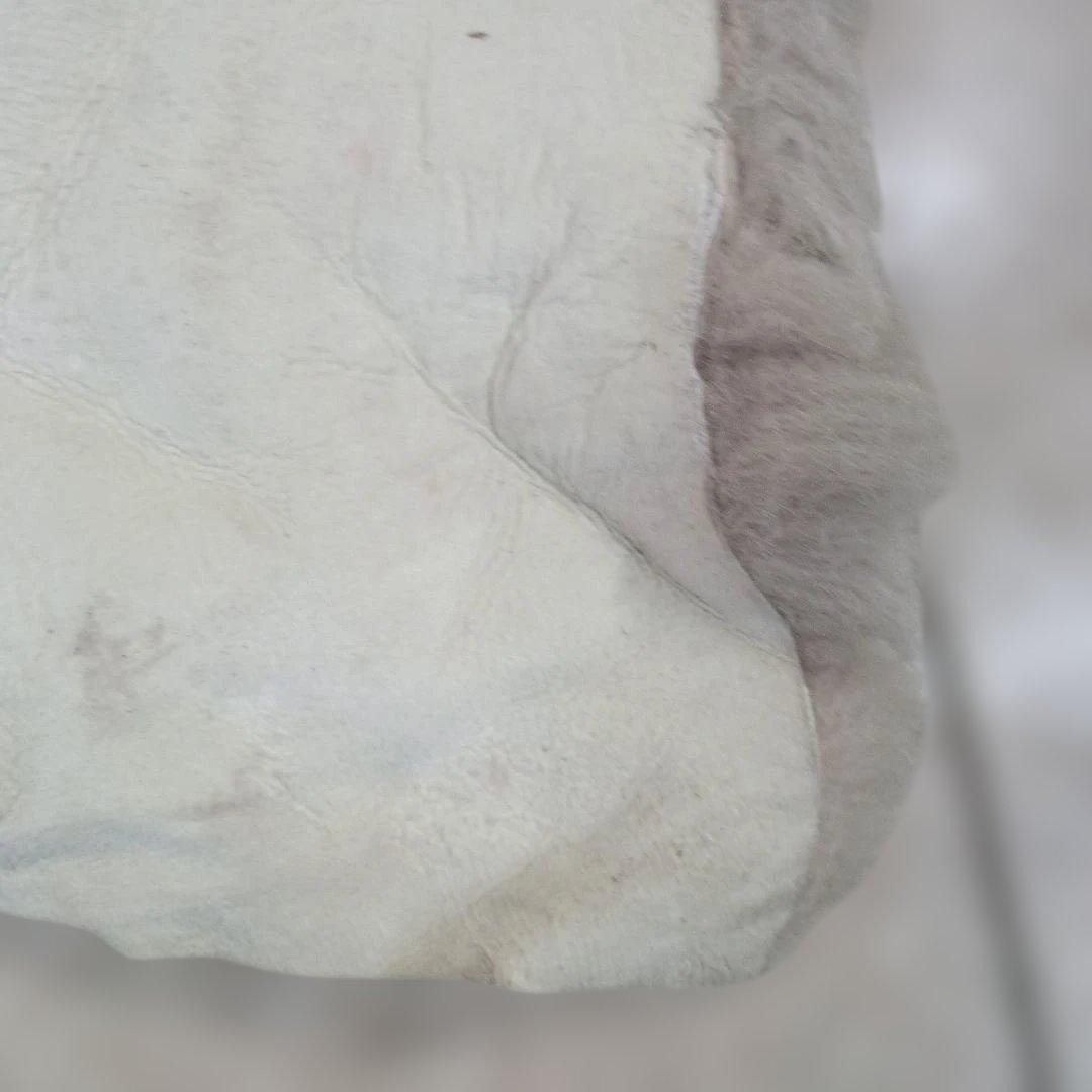 6030　ムートンラグ　敷物　１２８×５８ｃｍ　日本ムートン協会のシールあり