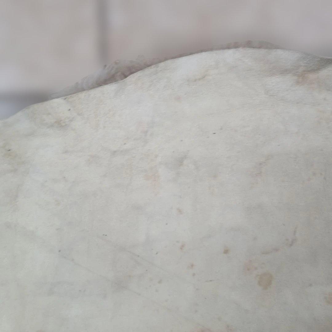 6030　ムートンラグ　敷物　１２８×５８ｃｍ　日本ムートン協会のシールあり