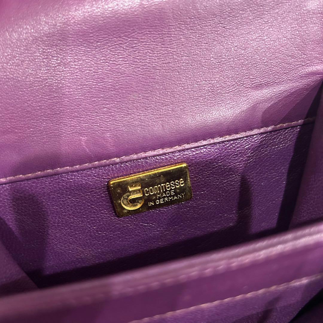 COMTESSE コンテス　バッグ　ショルダーバッグ　ホースヘア　紫　美品