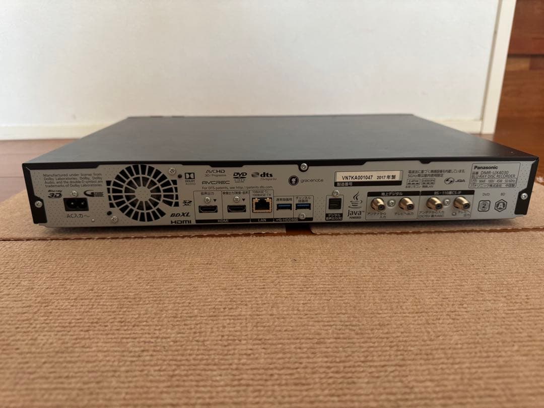 Panasonic DMR-UX4030ブルーレイレコーダー　ジャンク